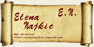 Elena Najkić vizit kartica